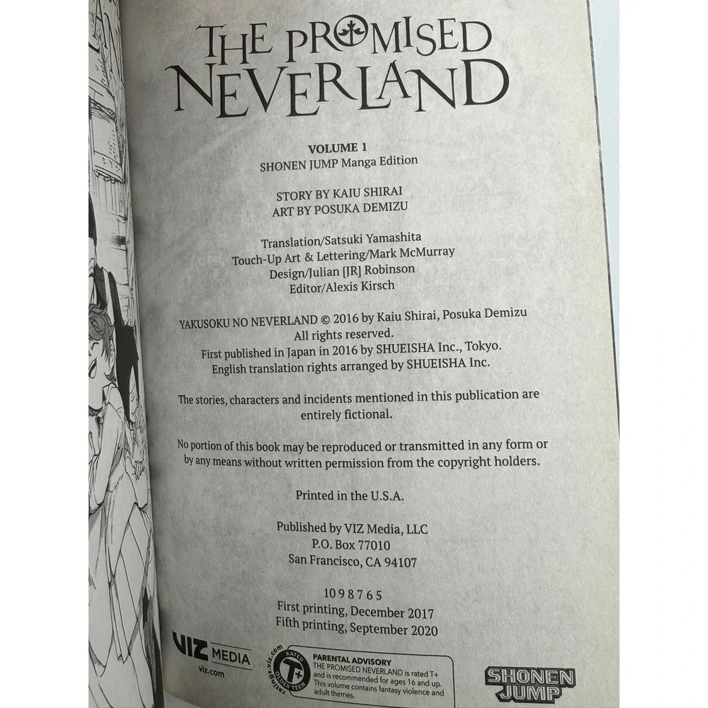 The Promised Neverland Manga Vol 1-2 Kaiu Shirai Posuka Demizu VIZ Media English - Picture 5 of 11